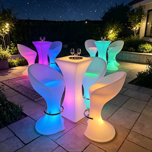 Table de Cocktail LED Ronde Rechargeable 16 Couleurs Écologique pour <span class=keywords><strong>Bar</strong></span>, Boîte de Nuit, Jardin, Terrasse, Événements et Fêtes - Product Image 6