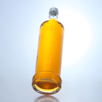 Bouteilles en verre super flint de luxe à fond épais de 700 ml et 750 ml avec bouchon à vis pour whisky, vin, tequila, eau pétillante