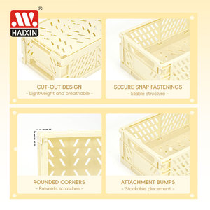 Складные пластиковые мини-корзины для организации и хранения, складной ящик для хранения для домашней кухни, спальни, ванной комнаты, офиса - Product Image 3