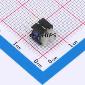 TSL06121-072B330BF-2CD1 Tactile Switch Through hole-6P,6x6mm Switch Single Pole Single Throw Rectangle Button 1.8N 6mm - Product Image 1