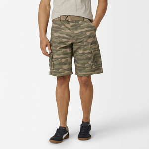 Shorts cargo camouflage pour homme, taille mi-haute avec poches, vêtements décontractés d'été, tissu respirant tissé - Product Image 1