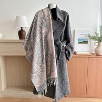 Nouveau style de luxe, châle en polyester jacquard cachemire motif cachemire, 180 cm, pour femme, idéal pour les vacances, avec logo personnalisé