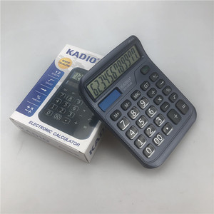 KADIO KD3854B 12 Digit Desktop Calculator Dual Power Supply Black - Product Image 1