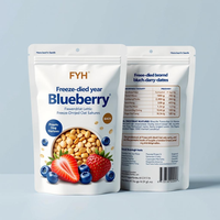 Sachet d'emballage personnalisé pour céréales, fruits et flocons d'avoine, refermable, en aluminium, pour muesli, céréales pour le petit-déjeuner, sac en plastique