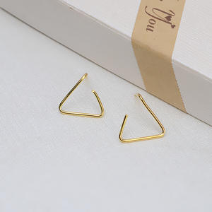 Wenchi S925 Silver Crown <b>Long</b> Earhook Simple Fashionable DIY Accessories 1243 Empty Stand for Female Pearl <b>Earrings</b> Model 15715 - Product Image 3