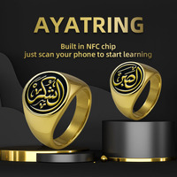 Anneau intelligent Msmlim à contrôle NFC, cadeau musulman pour l'apprentissage du Coran, versets du Coran par verset
