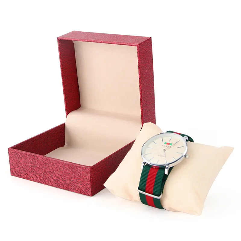 Hanhong – boîte à bijoux de luxe de texture lychee, boîte d'affichage de montre, boîte d'emballage en papier pour montre, vente en gros