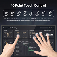 Écran tactile externe multifonctionnel Eimio 15,6 pouces 4K, compatible VESA, moniteur tactile portable Type-C à fonctions complètes pour la conception