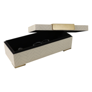 Scatola Decorativa Rettangolare in Resina con Coperchio, Organizzatore per Gioielli, Decorazione Moderna per la Casa, Cofanetto Portaoggetti - Product Image 3