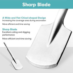 Evian Tools Vente en gros d'usine Marteau électrique SDS Max 18*450*110mm Ciseau à bêche Acier 40Cr Finition sablée <span class=keywords><strong>de</strong></span> qualité industrielle - Product Image 5