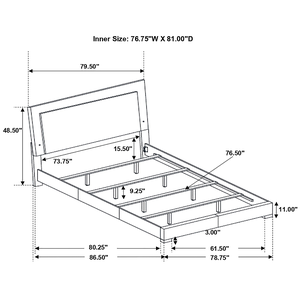 Juego de Dormitorio Convertible de 5 Piezas en Madera Blanca con Acabado Brillante, Tamaño King, para Apartamento y Hotel - Product Image 6