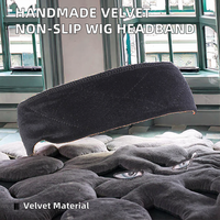 Nouvelle arrivée bandeau fait à la main antidérapant velours perruque poignée attache réglable perruque bande de cheveux
