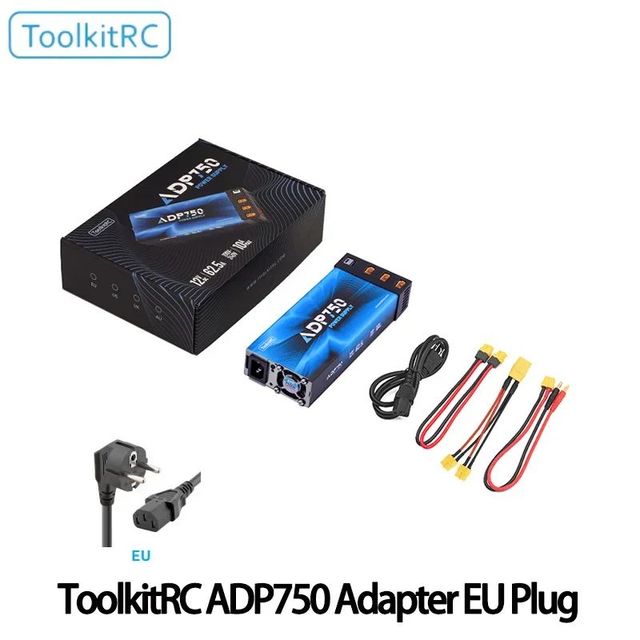 ToolkitRC ADP750 750W AC-DC Power Supply, 100-240V Input with XT60/XT90 Output, 30A 12V for High Power LiPo Battery Charger, PSU
