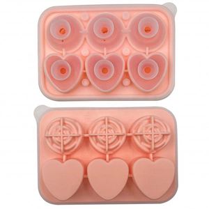 Bac à glaçons en forme de fleur et de cœur, 100 % plastique de qualité alimentaire, résistant au congélateur, pour cocktails, boissons - Product Image 2