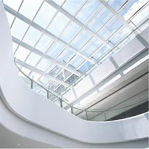 Price Roofing Panels Laminated Glass Skylight Roof Design Steel Dome Tempered Glass Roof Structure