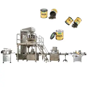 Mesin pengemas dan pemberi label otomatis kaleng multifungsi harga pabrik untuk makanan