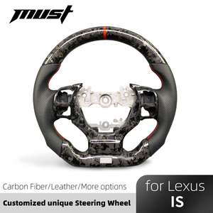 Volante de Cuero Perforado de Fibra de Carbono Forjado Personalizado para IS 300 350 500 F Sport 2016-2022 - Product Image 2