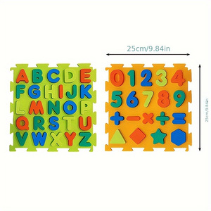 Tapis de jeu éducatif en mousse EVA avec chiffres et lettres, anti-chute, pour bébés et enfants, jouets en mousse emboîtables, vente en gros - Product Image 6
