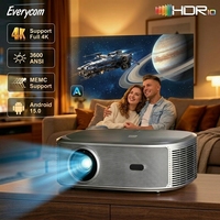Projecteur Everycom HQ11W 3600 ANSI Lumens, projecteur 4K Android intelligent, Wifi, audio, mise au point automatique, meilleur home cinéma