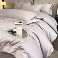 Parure de draps d'été en pur coton de haute qualité, écologique, couleur unie, respirante, pour temps chaud, drap-housse de luxe
