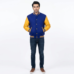 Nueva Chaqueta Varsity Renegades Fire con Cierre Completo, Cuello Alto y Mangas de Piel de Oveja en Varias Combinaciones - Product Image 1