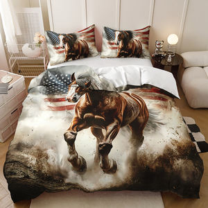 Feelyou 3D imprimé cheval au galop housse de <span class=keywords><strong>couette</strong></span> ensemble faune <span class=keywords><strong>couette</strong></span> literie avec motif animal de ferme - Product Image 5