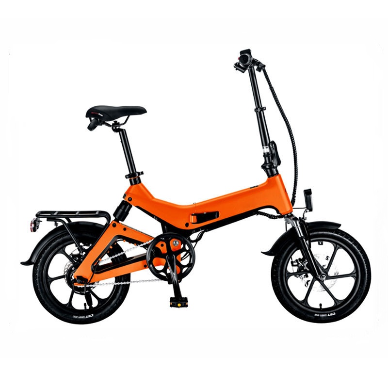Vélo de ville électrique orange