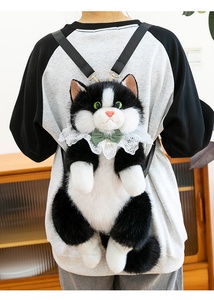 नई आगमन कैलिको बिल्ली प्लग बैकपैक 55 सेमी उच्च गुणवत्ता सिमुलेशन बिल्ली के आकार बैकपैक - Product Image 6