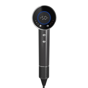 Professional Hair Dryer 3 Speeds Temperature One <b>Step</b> Cool Shot 110000rpm High Speed Ionic Blow Dryer Set With LCD Display - Product Image 2