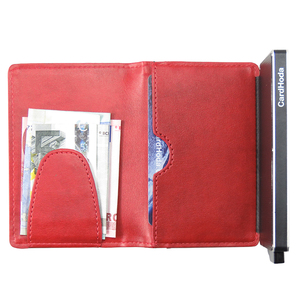 Cartera CardHoda de Aluminio y Cuero PU, Diseño Delgado y Plegable, Tarjetero para 4-6 Tarjetas, Rojo, Marrón, Negro, Unisex - Product Image 2