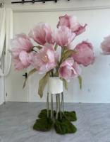 Décor de mariage : Bouquet géant de tulipes avec support, fleurs en organza pour événements et fête des Mères, couleur et taille personnalisables