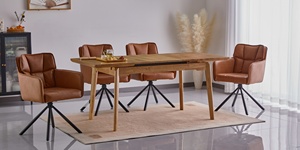 2024 Nouveau Style En Gros Vente Chaude En <span class=keywords><strong>Bois</strong></span> <span class=keywords><strong>Massif</strong></span> Extensible Table À Manger Fabricant Meubles <span class=keywords><strong>De</strong></span> Maison - Product Image 2