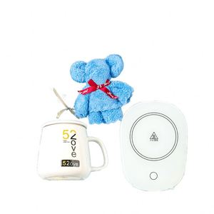 Manufacturers Wholesale Smart <b>Heated</b> <b>USB</b> Charging Mug Custom Porcelain 55 Degrees Thermostatic Coffee Tea Cups New Year Gift Set - Product Image 3