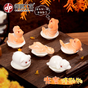 Dp <b>Light</b> Changing Resin Animal Craft Decor Home Decoration Artistic Figurines - Product Image 3