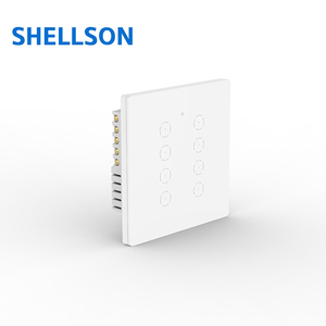 Tuya nhà thông minh app điều khiển từ xa tường chuyển 8 gang Tempered Glass cảm ứng thông minh Thiết bị chuyển mạch ánh sáng thông minh chuyển đổi - Product Image 3