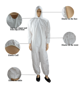 Combinaison jetable imperméable Type5/6 non tissée jetable chimique protectrice - Product Image 4