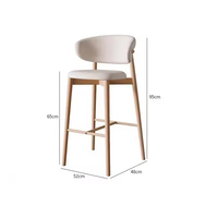 Tabouret de bar haut de gamme moderne et durable de style nordique en fer forgé, chaise de bar minimaliste pour bar à domicile