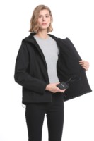 Veste chauffante pour femme, veste chauffante électrique à capuche, coupe-vent, imperméable, pour le ski, la randonnée en plein air, veste chauffante thermique chaude pour l'hiver