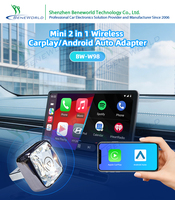 Dongle USB sans fil 2-en-1 CarPlay Android Auto : Convertissez le filaire en sans fil, Plug and Play, Accessoires automobiles OEM ODM, Vente en gros