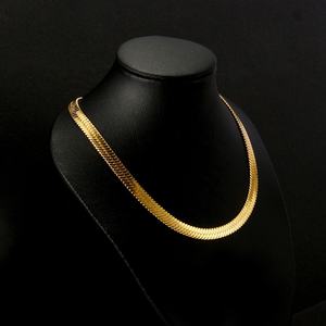 Collar de serpiente de acero a prueba de agua para hombre, grueso, venta al por mayor, moda, Simple, liso, acero inoxidable, serpiente plana, cadena de espiga, joyería - Product Image 6