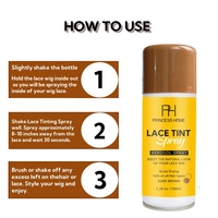 Spray teinté en aérosol pour dentelle Accessoires pour perruques avant Retouche de cheveux Correcteur de cuir chevelu Perruques avant teintées pour dentelle Spray de couleur marron clair