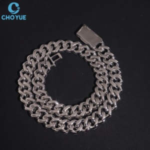 Oferta Especial: Cadena Cubana de Plata 925 con Baño de Rodio y Moissanita VVS, Joyería de Eslabones Completamente Incrustados Estilo Hip Hop - Product Image 2