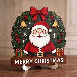 Décorations de Noël en bois pour chaussettes, support de décoration de bureau, maison, cuisine, présentoir de vacances, cadeau de fête - Product Image 2