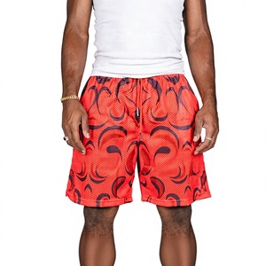 Custom logo <b>basketball</b> shorts Polyester sublimation printed shorts Double layer mesh shorts 5 inch inseam men shorts - Product Image 5
