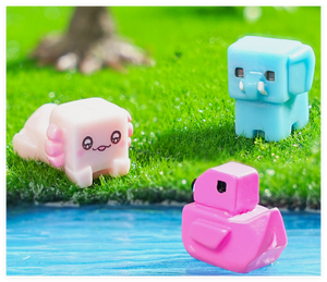3D fenicottero in resina Axolotl rana coniglio lumaca <span class=keywords><strong>elefante</strong></span> vacca Panda Mini fate artigianali ornamenti giardino animale acquario decorazione - Product Image 3