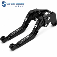 Palanca de Freno y Embrague Ajustable y Plegable CNC para Motocicleta HONDA NC700 NC750X NC750S 2016-2020