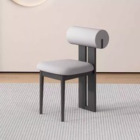 Chaise de salle à manger sans accoudoirs en bois massif de style rétro français avec dossier pour la maison et le comptoir de bar d'un café