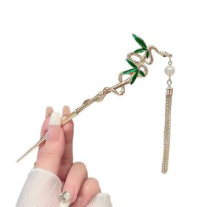 Horquilla de pelo serpentina con perlas y borlas, estilo antiguo Hanfu, hecha a mano, accesorios para el cabello - Product Image 5
