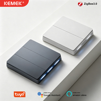 Interrupteur intelligent Zigbee KEMEK sans condensateur ni neutre pour installation murale post-rénovation