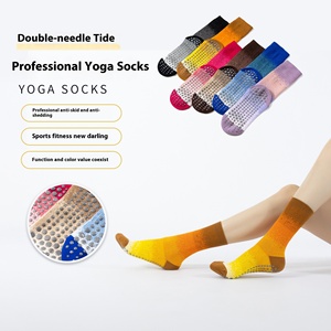 <span class=keywords><strong>Calcetines</strong></span> de Yoga para <span class=keywords><strong>Mujer</strong></span>, Primavera 2025, Doble Costura, Antibacterianos, Spandex/Poliéster/Algodón, Antideslizantes, Versátiles, Tejidos - Product Image 1